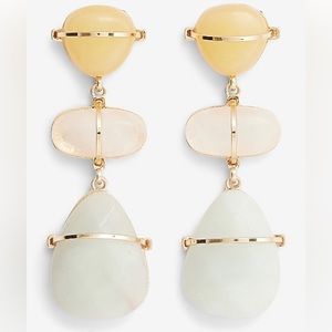 NWOT Express Triple Stone Wire Drop Earrings